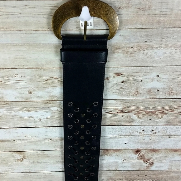 Fashion Belt, Chocolate Brown wide belt, S/M - Picture 6 of 9